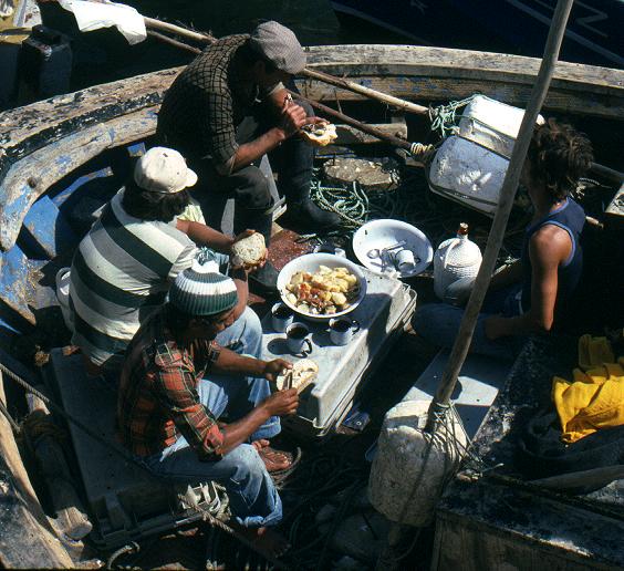 Fishermen Eating